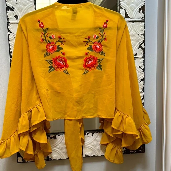 Sheer Floral Blouse - Picture 2 of 4